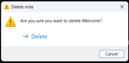 Markowl — Native Delete Confirmation Dialog