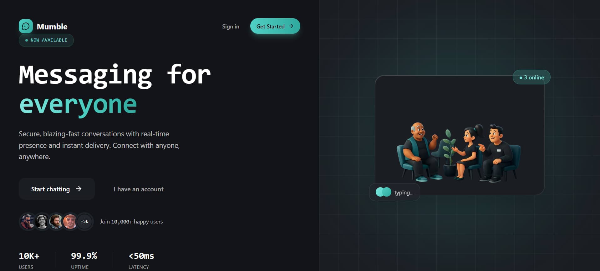 Mumble Chat screenshot