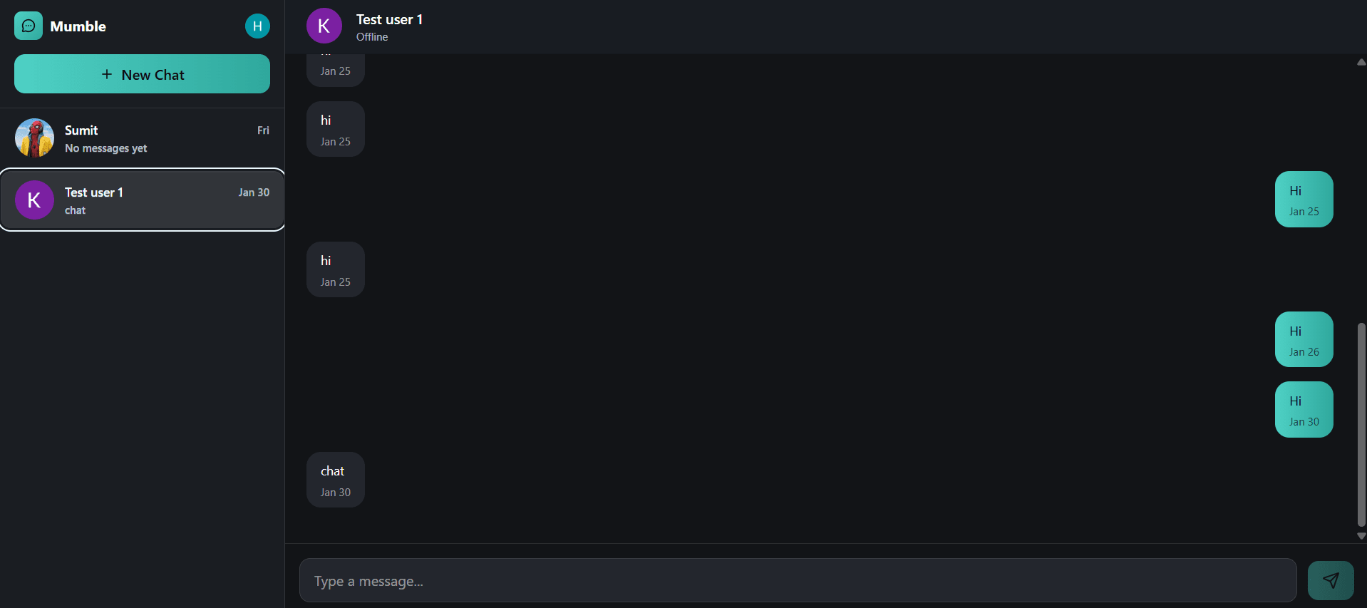 Mumble Chat — Chat ui