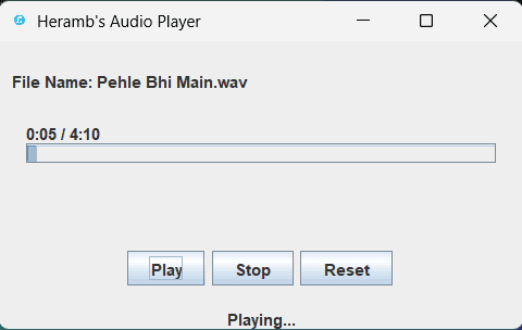 Desktop Audio Player Java screenshot