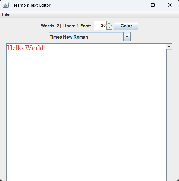 Desktop Text Editor Java screenshot