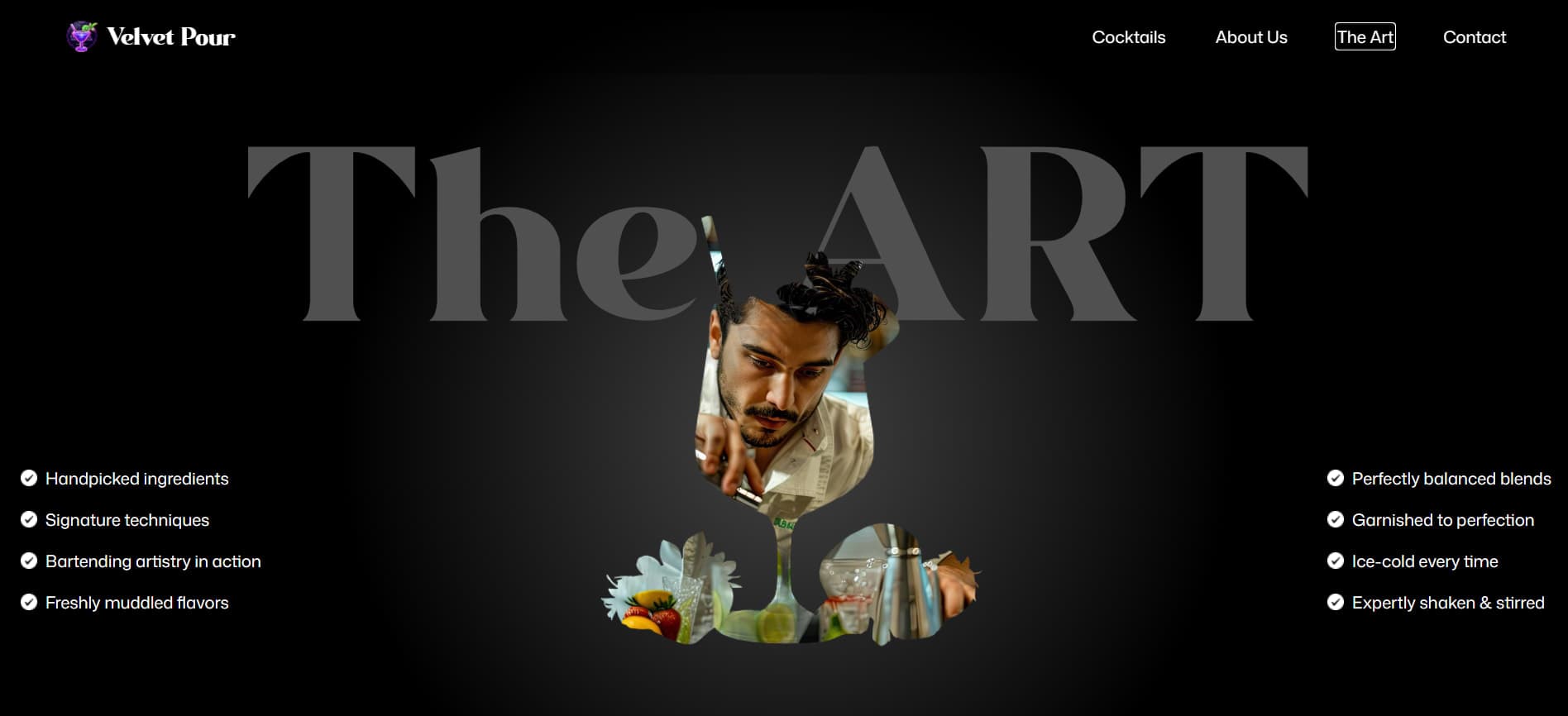 Velvet Pour — CSS Mask Reveal