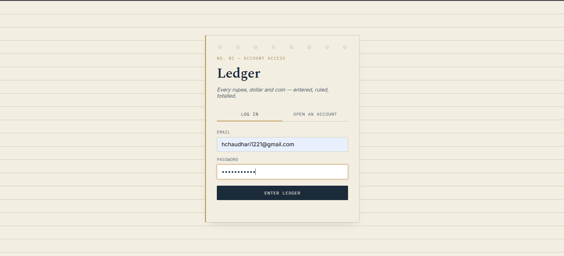 Ledger — Smart Expense Tracker screenshot